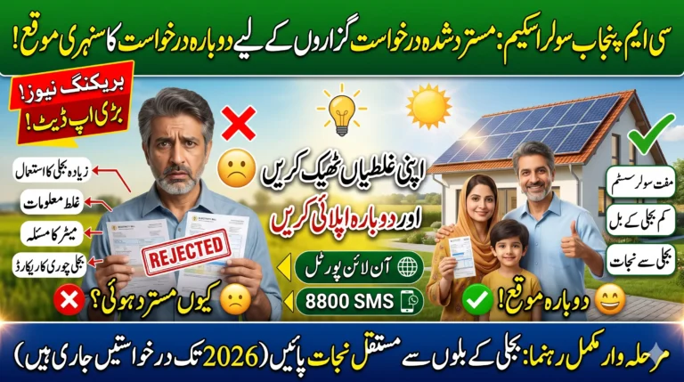 CM Punjab Solar Panel Scheme Reapply After Rejection 2026 - Know Step-by-Step Full Guide