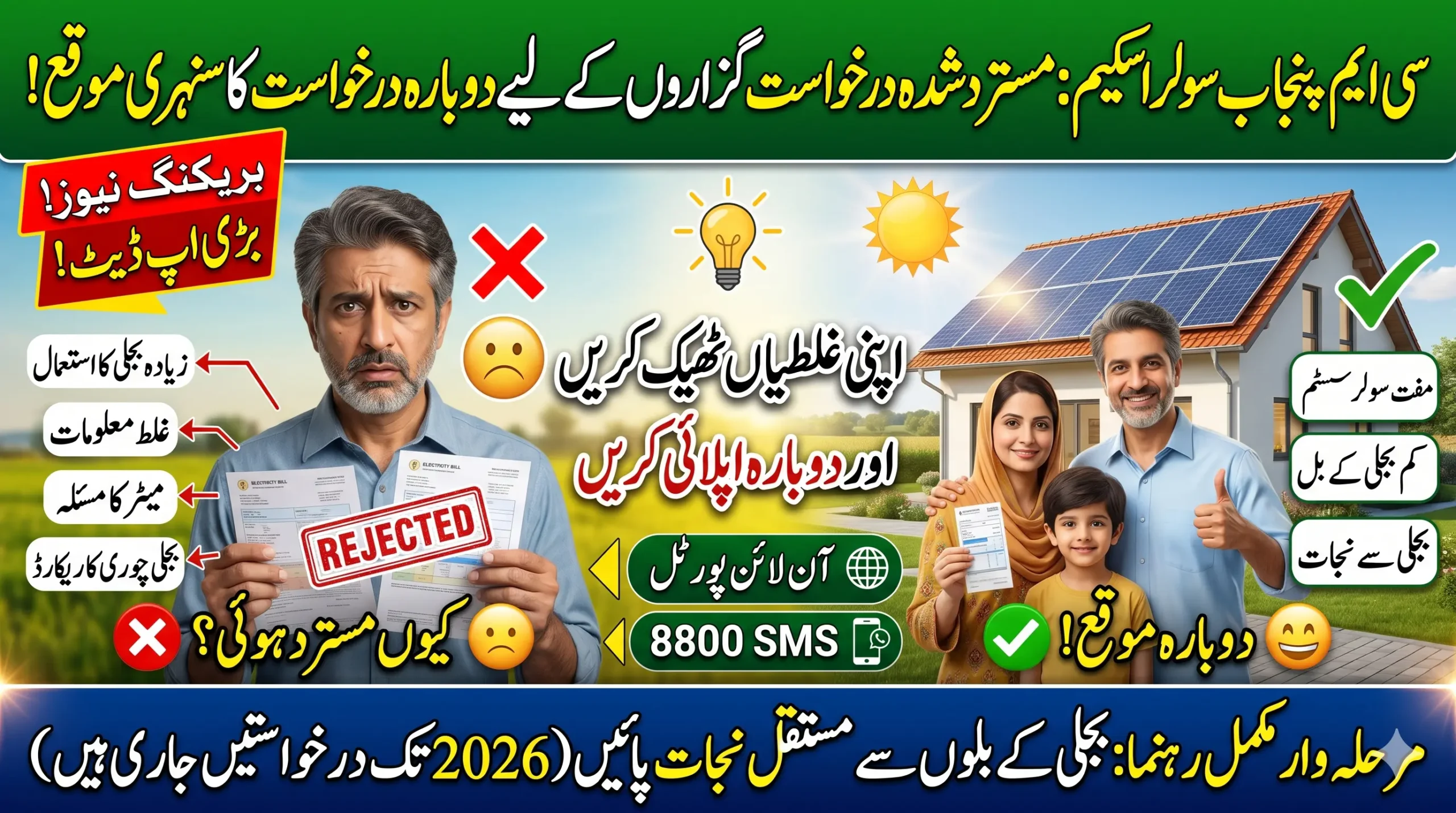 CM Punjab Solar Panel Scheme Reapply After Rejection 2026 - Know Step-by-Step Full Guide