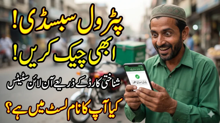 Petrol Subsidy Registration Check Online Status via CNIC & Apps in Pakistan 2026 - Know Guide